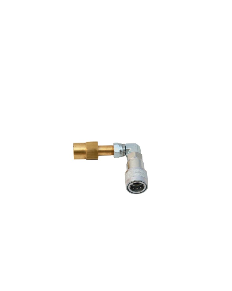 CO2 Gas Bottle Connector - 90° Angle - Female Quick Coupler